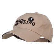 Bowling Ball Embroidered Canvas Cotton Cap