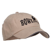 Bowling Ball Embroidered Canvas Cotton Cap