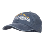 World's Best Grandpa Embroidered Washed Cap