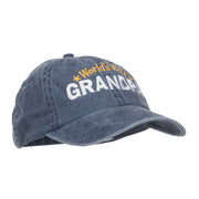 World's Best Grandpa Embroidered Washed Cap