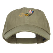 Bee American Flag Embroidered Low Cap