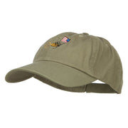 Bee American Flag Embroidered Low Cap