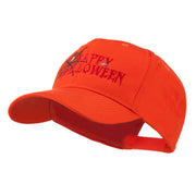 Happy Halloween with Spider Web Embroidered Cap