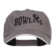 Bowling Ball Embroidered Canvas Cotton Cap