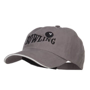 Bowling Ball Embroidered Canvas Cotton Cap