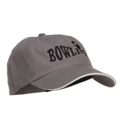 Bowling Ball Embroidered Canvas Cotton Cap