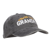 World's Best Grandpa Embroidered Washed Cap