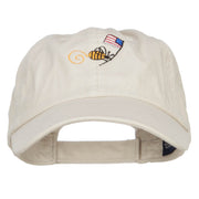 Bee American Flag Embroidered Low Cap