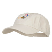 Bee American Flag Embroidered Low Cap