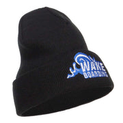 Wake Boarding Embroidered Long Beanie