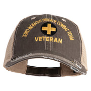 U.S. Army 33rd Infantry Brigade Combat Team Embroidered Low Profile Special Cotton Mesh Cap - Brown-Khaki OSFM