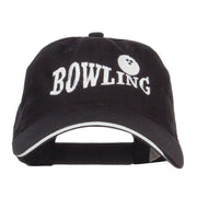 Bowling Ball Embroidered Canvas Cotton Cap