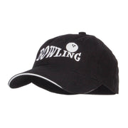 Bowling Ball Embroidered Canvas Cotton Cap