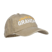 World's Best Grandpa Embroidered Washed Cap