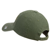U.S. Army 34th Infantry Division Embroidered Washed Solid Pigment Dyed Cotton Twill Brass Buckle Cap - Olive OSFM