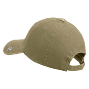 U.S. Army 34th Infantry Division Embroidered Washed Solid Pigment Dyed Cotton Twill Brass Buckle Cap - Khaki OSFM
