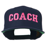 Women's Coach Embroidered Flat Bill Cap