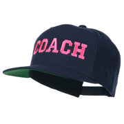 Women's Coach Embroidered Flat Bill Cap