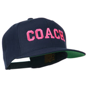 Women's Coach Embroidered Flat Bill Cap