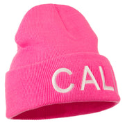 Cali Embroidered Neon Long Beanie