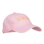 Bewitching Embroidered Washed Cap