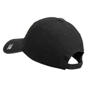 U.S. Army 34th Infantry Division Embroidered Washed Solid Pigment Dyed Cotton Twill Brass Buckle Cap - Black OSFM