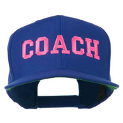 Women's Coach Embroidered Flat Bill Cap