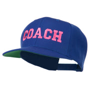 Women's Coach Embroidered Flat Bill Cap