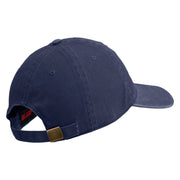 U.S. Army 34th Infantry Division Embroidered Washed Solid Pigment Dyed Cotton Twill Brass Buckle Cap - Navy OSFM