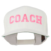 Women's Coach Embroidered Flat Bill Cap