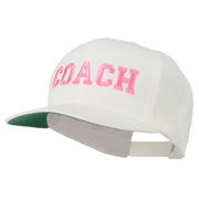 Women's Coach Embroidered Flat Bill Cap