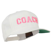 Women's Coach Embroidered Flat Bill Cap