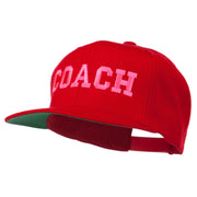 Women's Coach Embroidered Flat Bill Cap