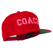 Women's Coach Embroidered Flat Bill Cap