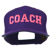 Women's Coach Embroidered Flat Bill Cap