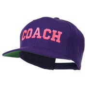 Women's Coach Embroidered Flat Bill Cap