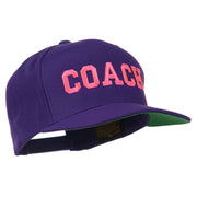 Women's Coach Embroidered Flat Bill Cap