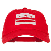 Washington D.C. Flag Embroidered Unstructured Washed Cap