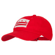 Washington D.C. Flag Embroidered Unstructured Washed Cap