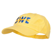 Sweden SWE Flag Embroidered Low Profile Cap