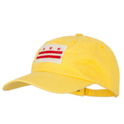 Washington D.C. Flag Embroidered Unstructured Washed Cap