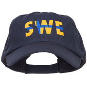 Sweden SWE Flag Embroidered Low Profile Cap