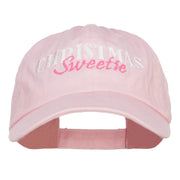 Christmas Sweetie Embroidered Low Cap