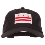 Washington D.C. Flag Embroidered Unstructured Washed Cap