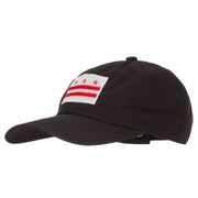 Washington D.C. Flag Embroidered Unstructured Washed Cap