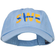 Sweden SWE Flag Embroidered Low Profile Cap