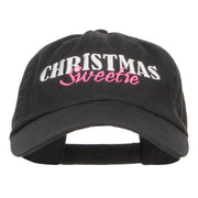 Christmas Sweetie Embroidered Low Cap