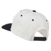 Checkered Heart Embroidered Wool Blend Cap