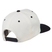 Checkered Heart Embroidered Wool Blend Cap