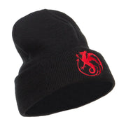 Wyvern Emblem Embroidered Long Beanie